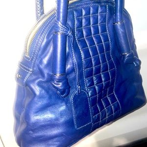 Badgley Mischka leather tote bag. Color: Beautiful Blue Condition: Good